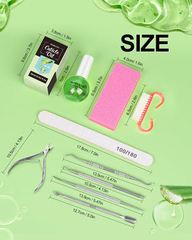 MORGLES nail brush and cuticle pusher included in kit