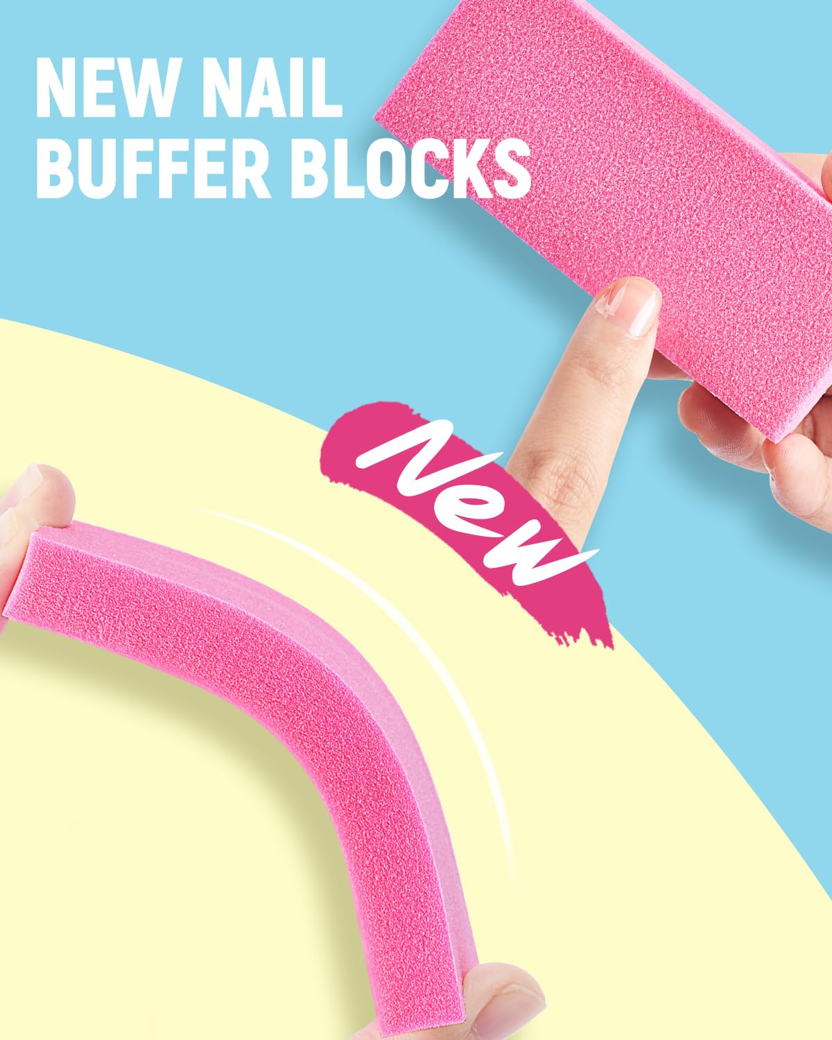 MORGLES nail buffer blocks in assorted colours