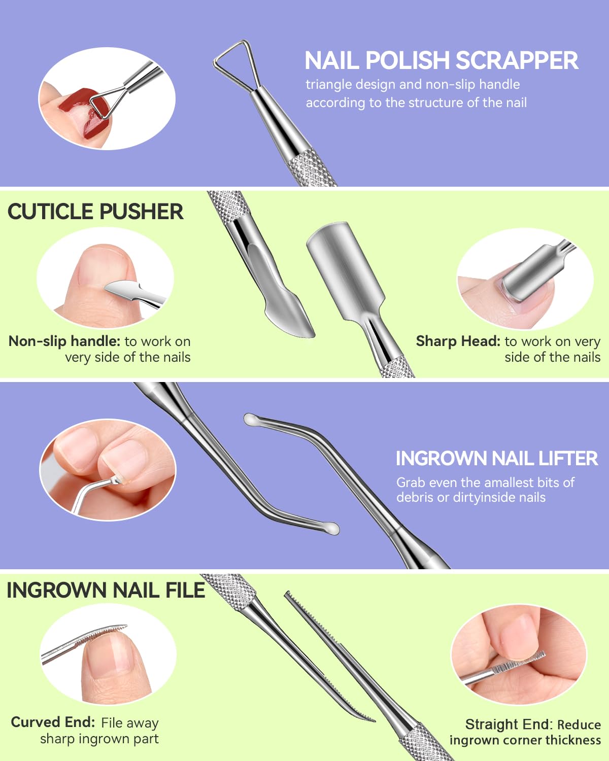 MORGLES Nail Care Kit all tools displayed together