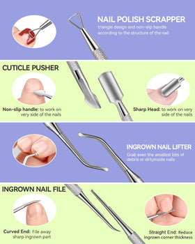 MORGLES Nail Care Kit all tools displayed together