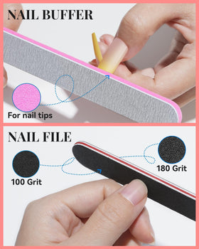 MORGLES nail tips in packaging with tools