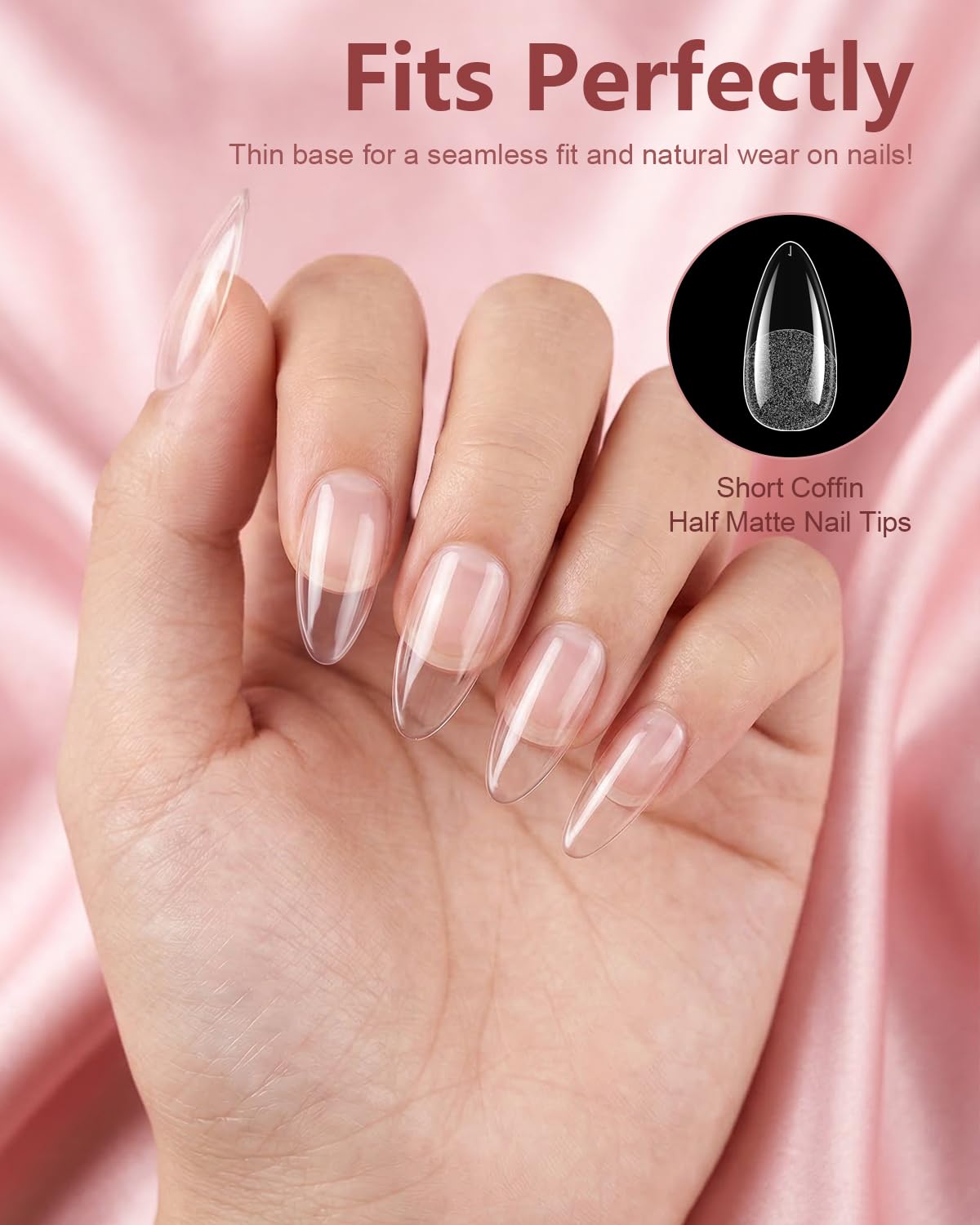 MORGLES nail tips kit with included clipper and files