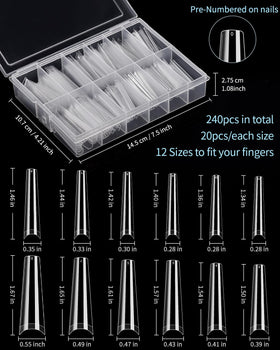 MORGLES nail tips with included tools and accessories