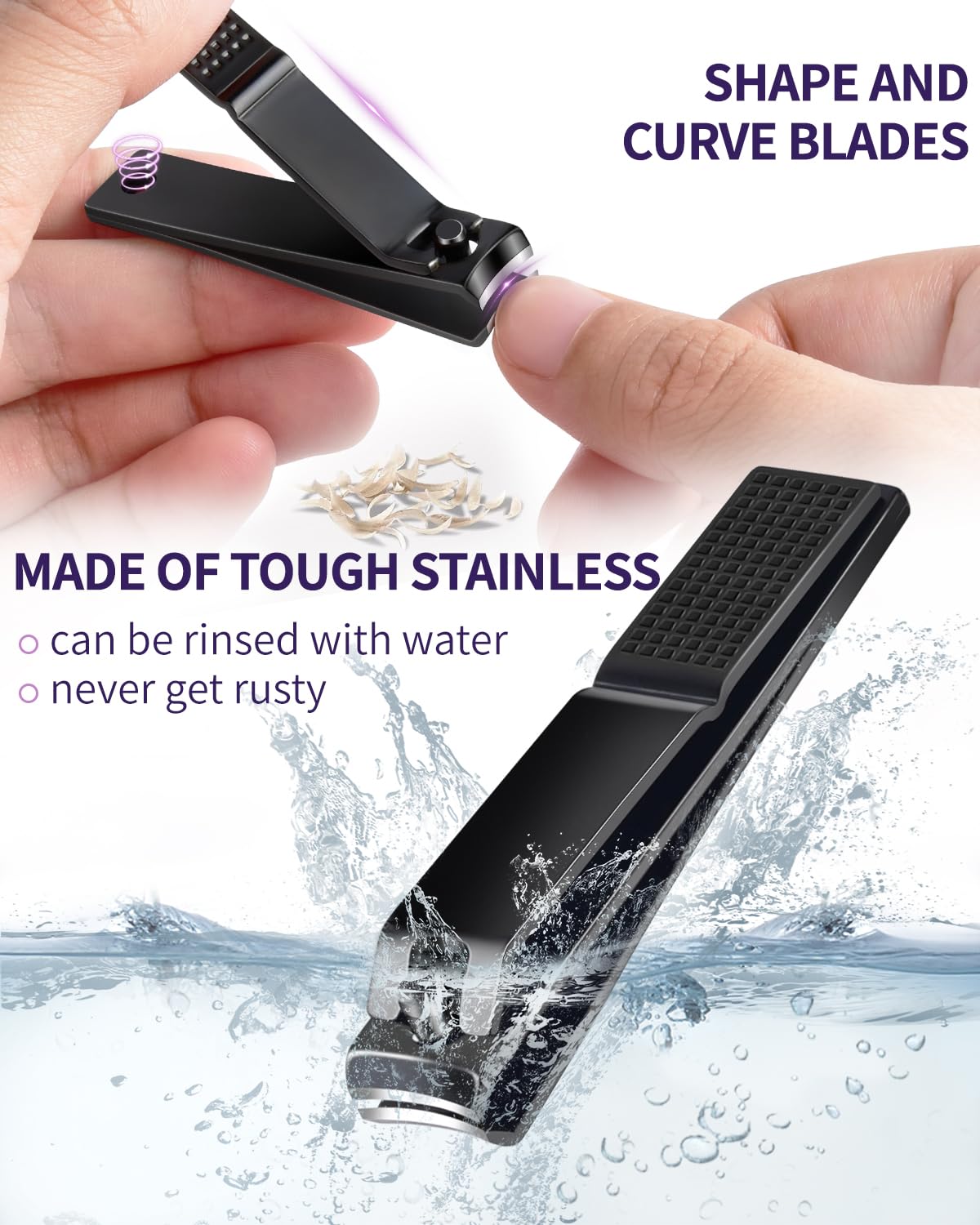 MORGLES stainless steel tweezers with case open