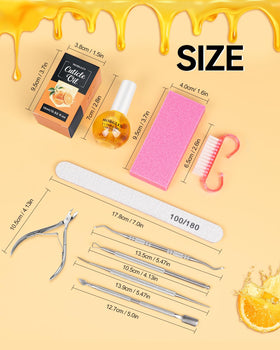 MORGLES tools arranged for a manicure setup