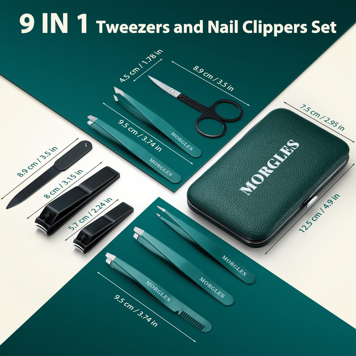 MORGLES Tweezers Set in travel bag lifestyle scene