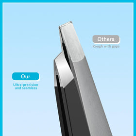 MORGLES tweezers set includes slant and pointed tweezers