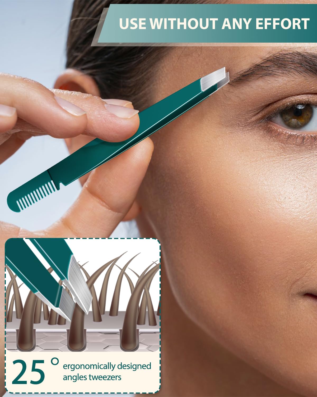 MORGLES Tweezers Set nail clippers with dual-sided file