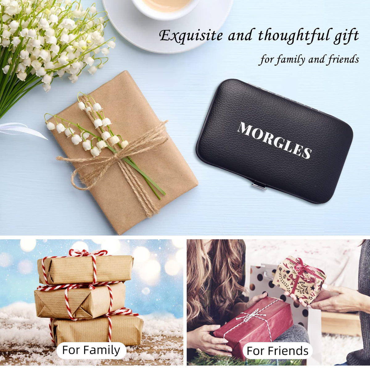 MORGLES Tweezers Set open showing all tools