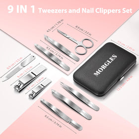 MORGLES Tweezers Set waterproof stainless steel tools