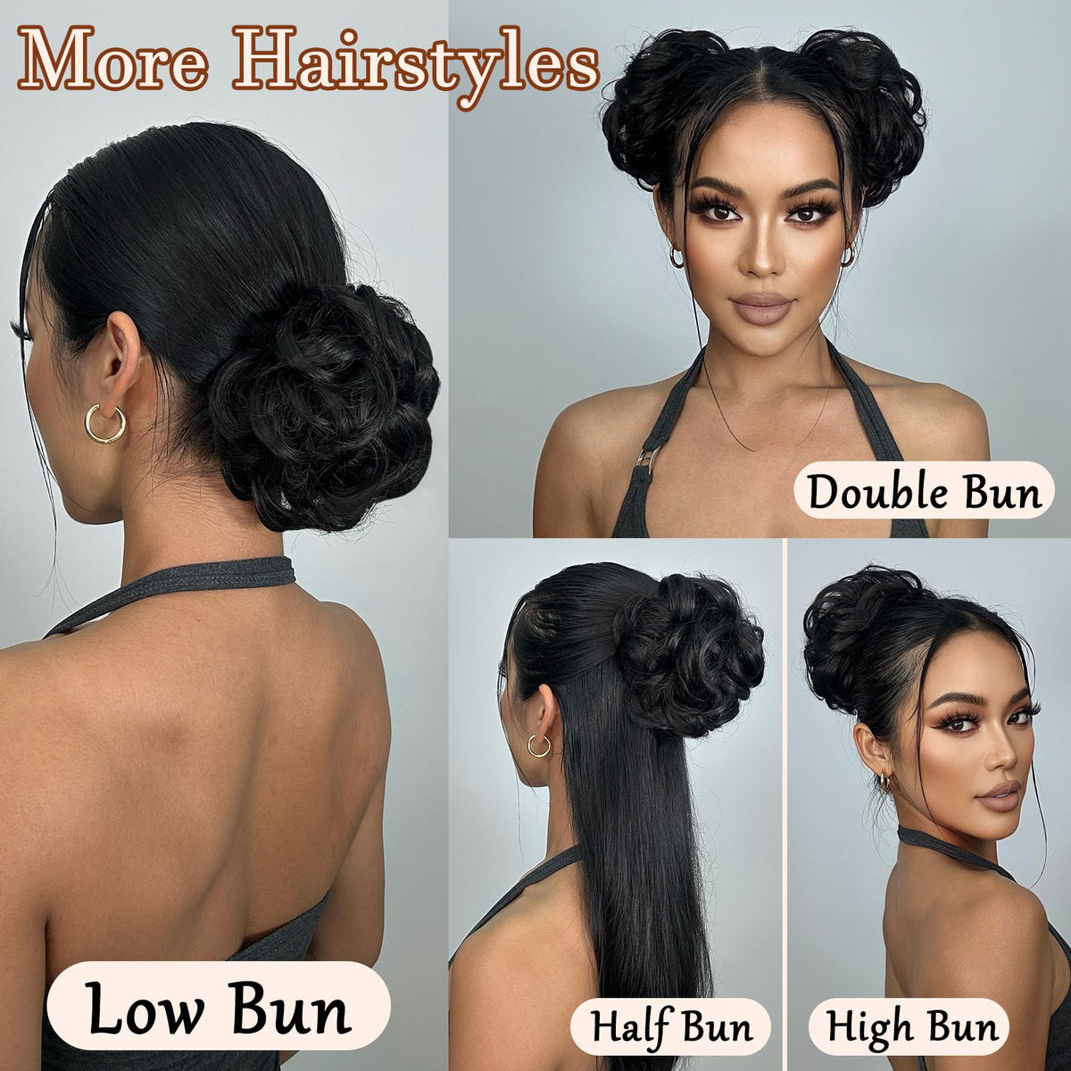 MORICA Messy Bun Hair Piece close-up of texture