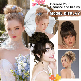 MORICA Messy Bun Hair Piece close-up texture
