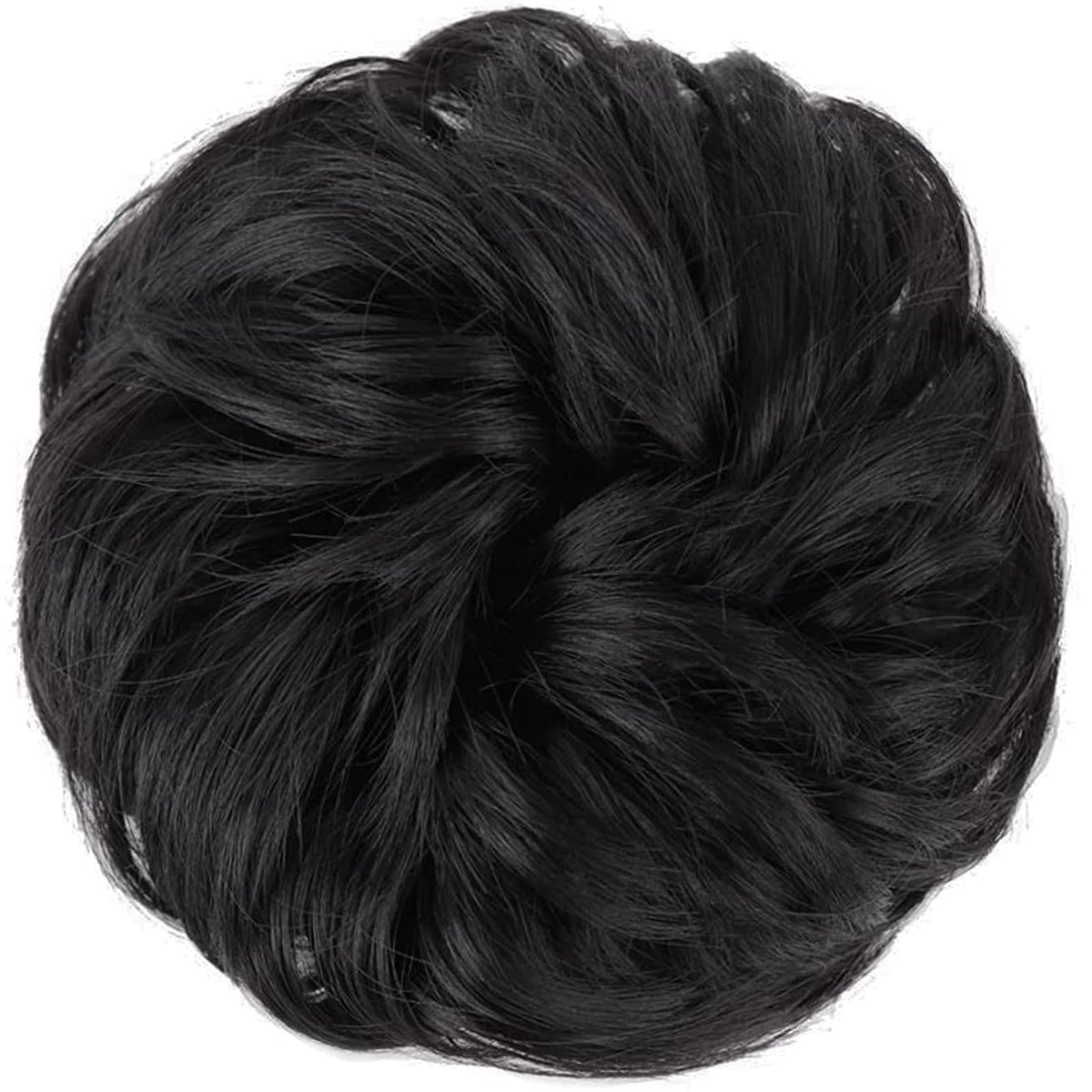 MORICA Messy Bun Hair Piece Jet Black side view