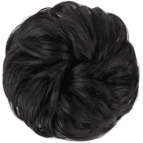 MORICA Messy Bun Hair Piece Jet Black side view