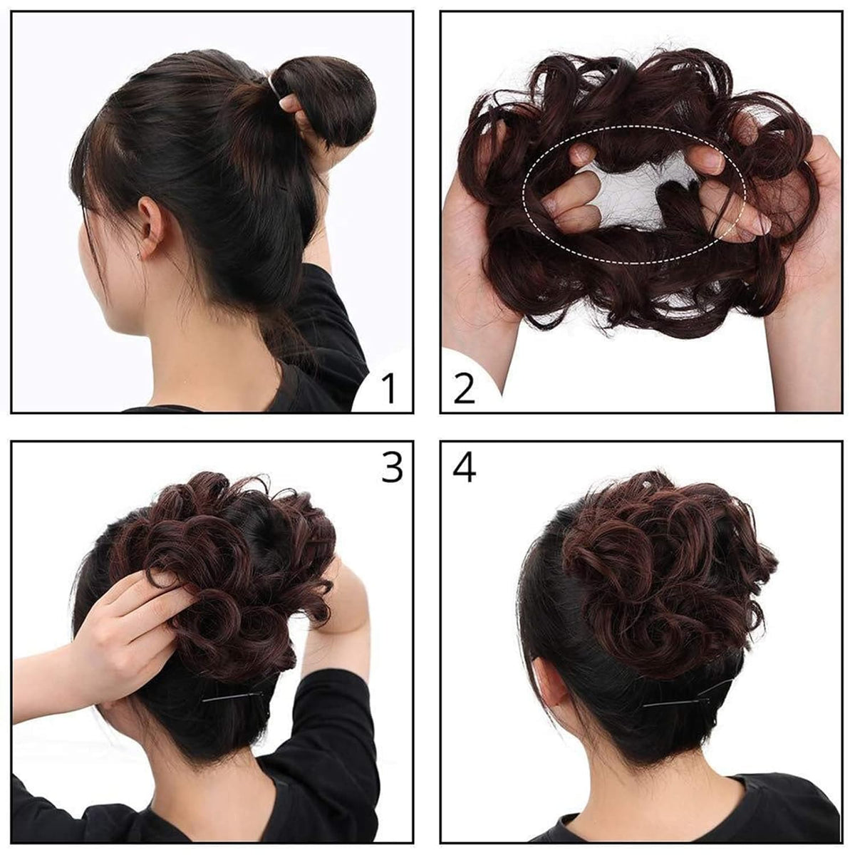 MORICA Messy Bun Hair Piece on a model