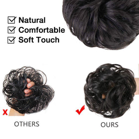 MORICA Messy Bun Hair Piece packaging with accessories