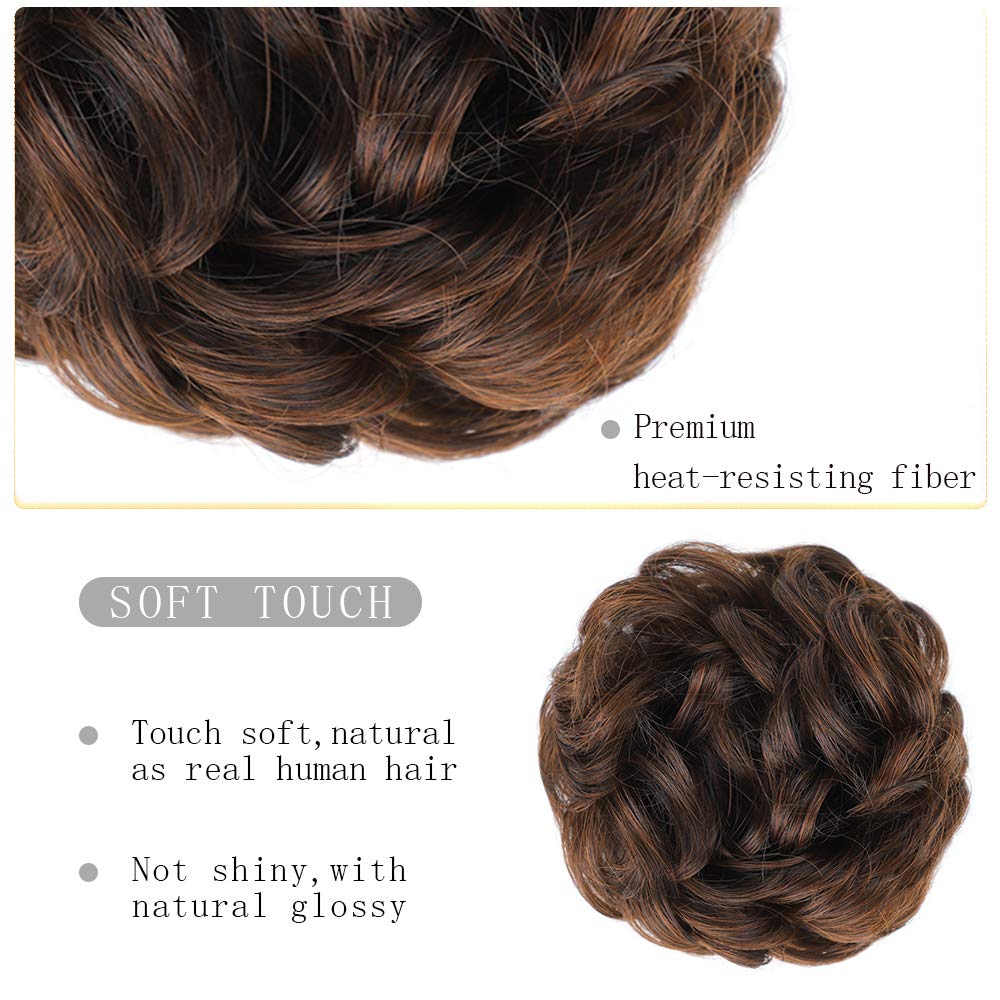 MORICA Messy Bun Hair Piece with clips and rubber band