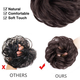 MORICA Messy Bun Hair Piece with clips and rubber band