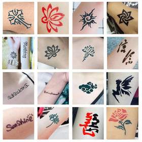 Moricher temporary tattoos applied to skin