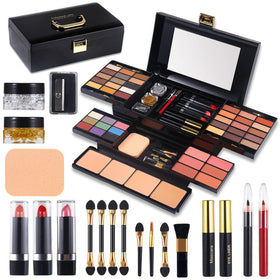 MORNECA Professional Makeup Kit front view with mirror and 58 colors
