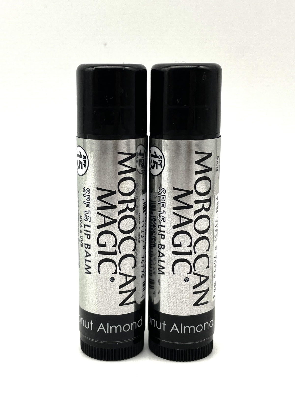 Moroccan Magic Coconut Almond Lip Balm SPF 15 open showing the balm