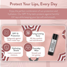 Moroccan Magic Coconut Almond Lip Balm SPF 15 with natural ingredients