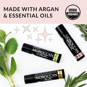 Moroccan Magic lip balm on a wooden surface