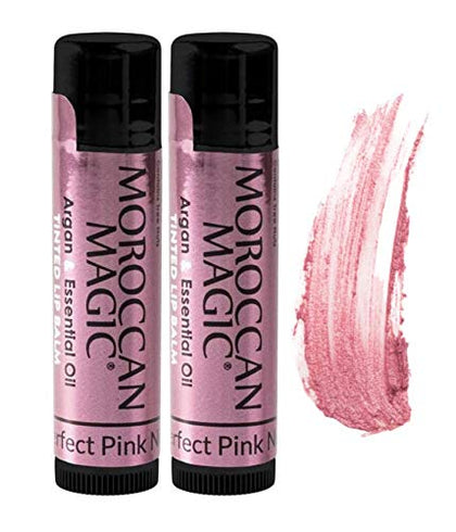 Moroccan Magic Perfect Pink Tinted Lip Balm front view