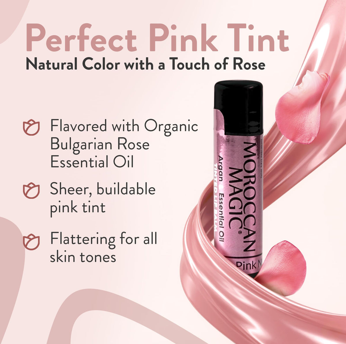 Moroccan Magic Perfect Pink Tinted Lip Balm packaging