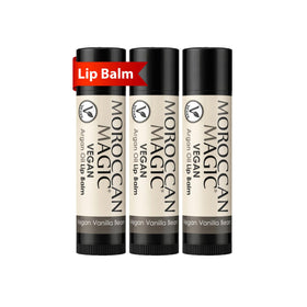 Moroccan Magic Vegan Vanilla Lip Balm 3 Pack front view