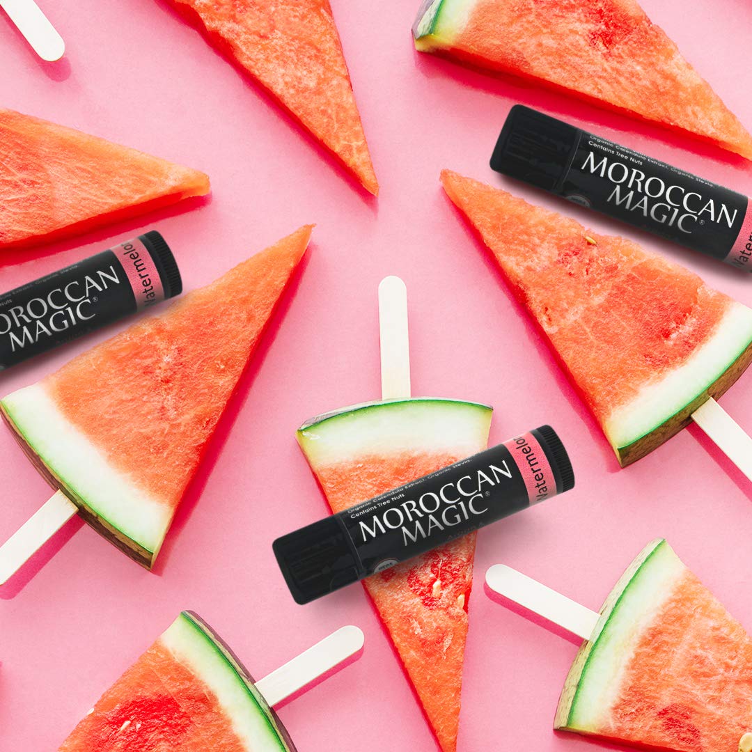 Moroccan Magic Watermelon Lip Balm with fresh watermelon