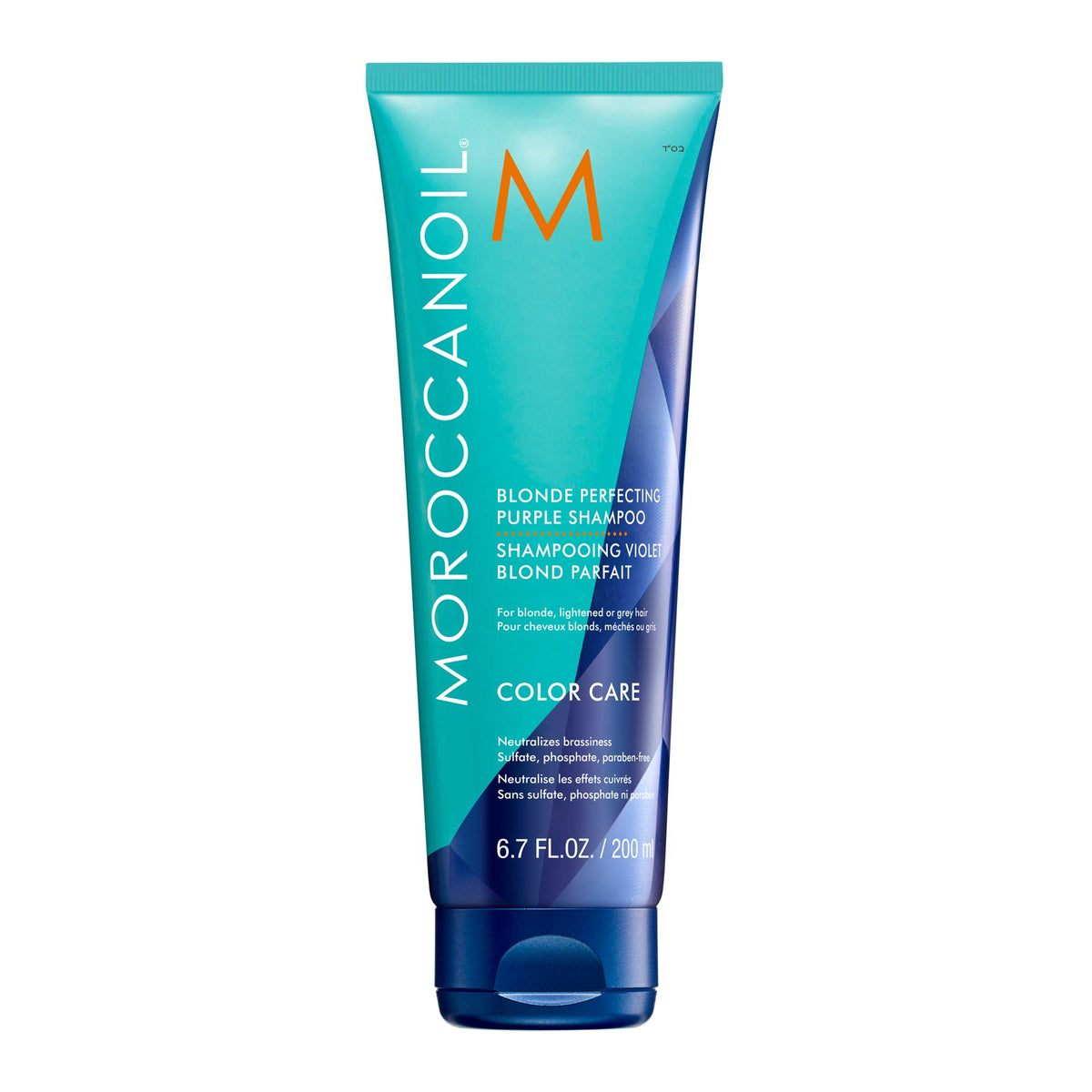 Moroccanoil Blonde Perfecting Purple Shampoo bottle front view