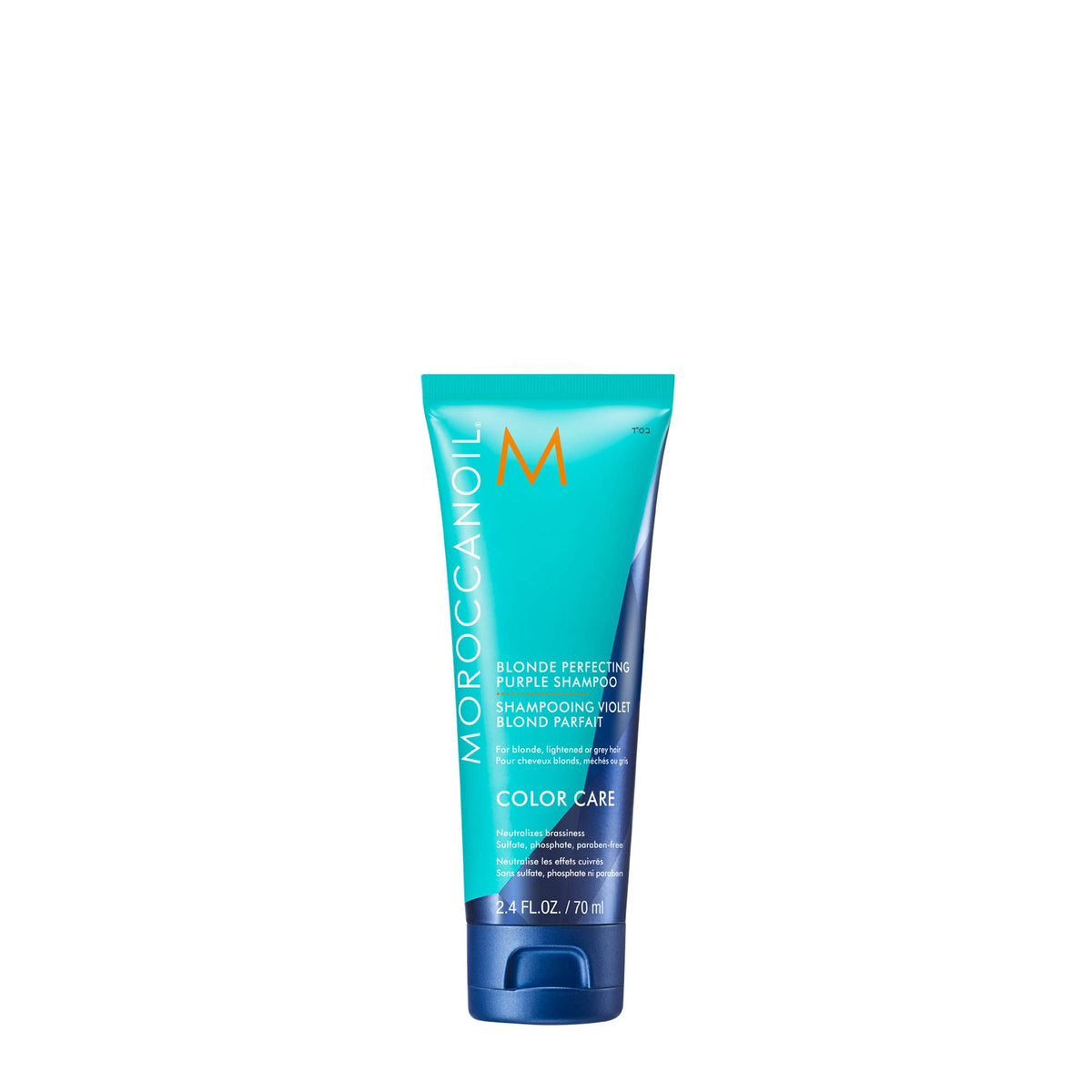Moroccanoil Blonde Perfecting Purple Shampoo front view 80g