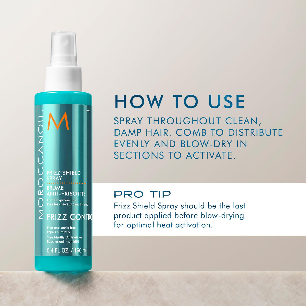 Moroccanoil Frizz Shield in a hair care routine