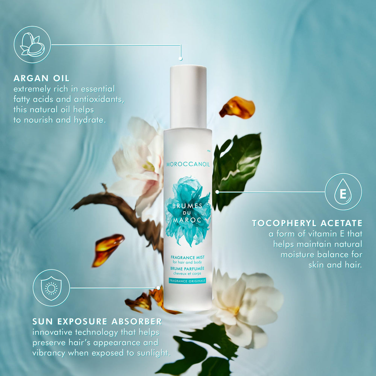 Moroccanoil Hair and Body Fragrance Mist packaging with label