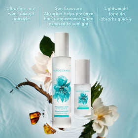 Moroccanoil Hair and Body Fragrance Mist sprayer in action