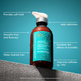 Moroccanoil Hydrating Styling Cream back view with ingredients
