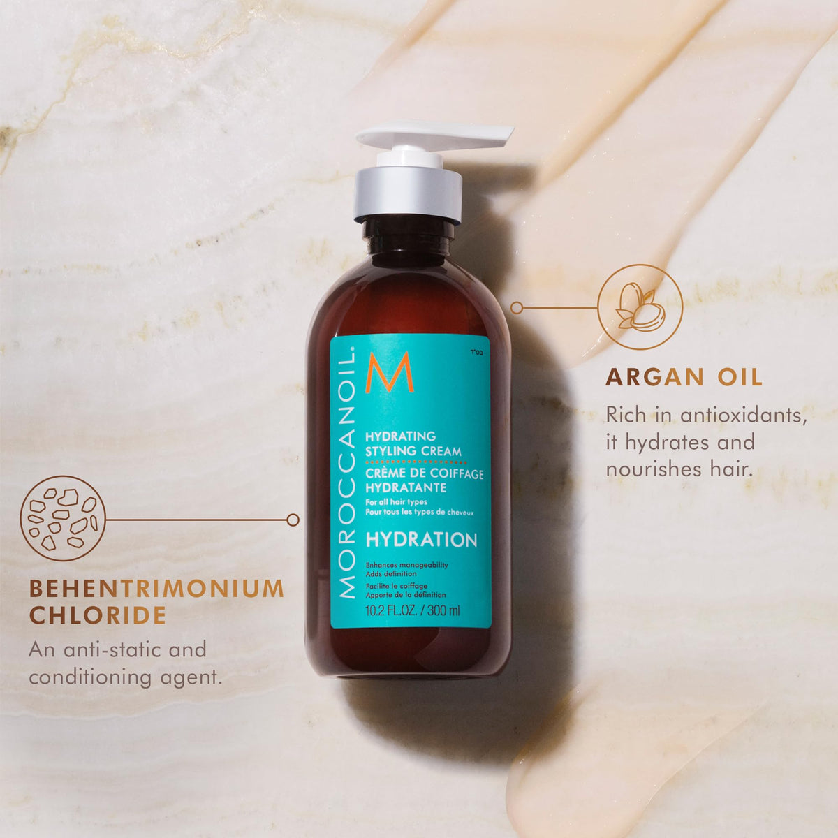 Moroccanoil Hydrating Styling Cream in a lifestyle setting