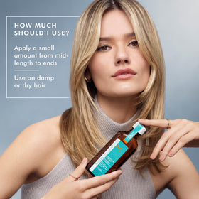 Moroccanoil Light 25ml bottle on a vanity