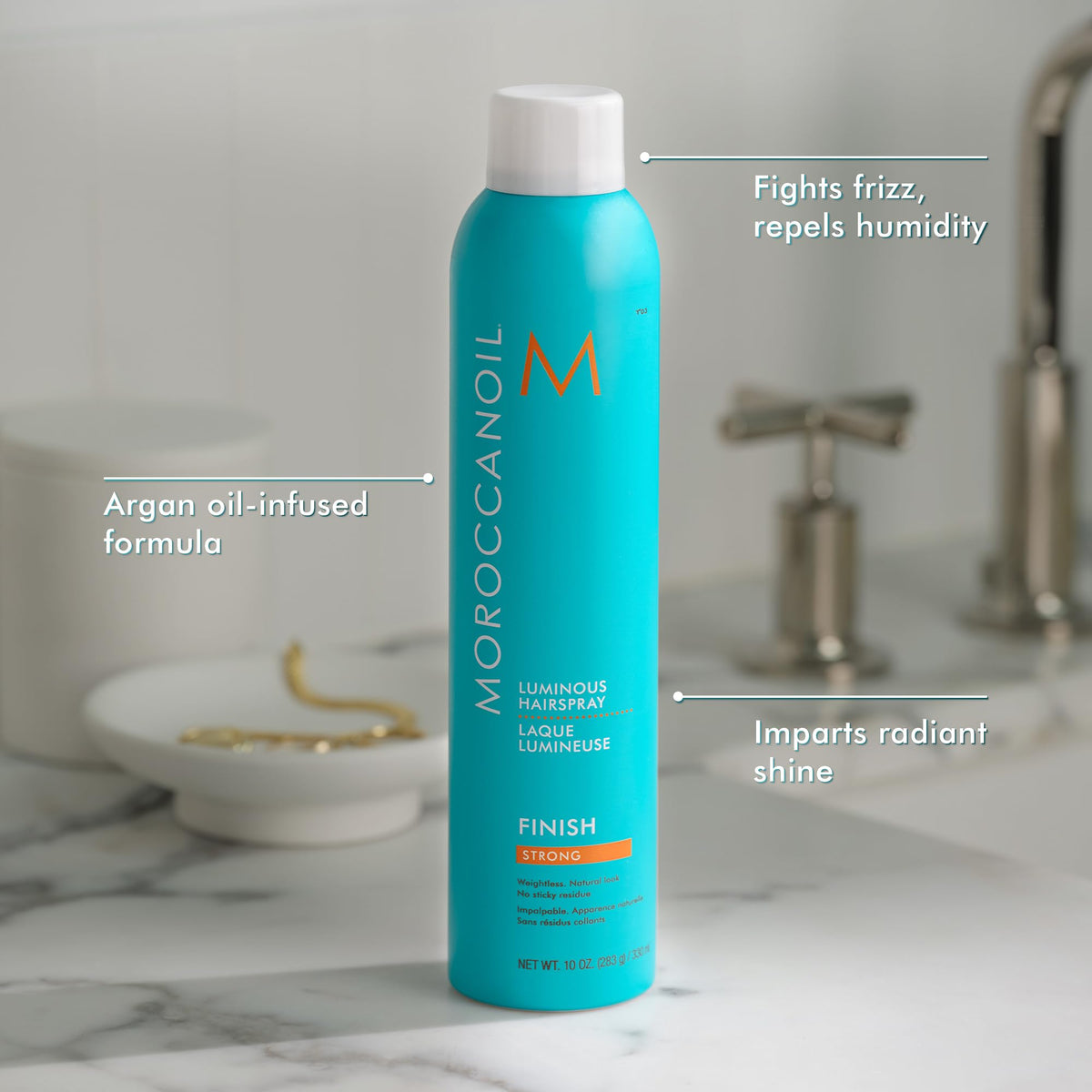 Moroccanoil Luminous Hairspray Strong 10 Fl. Oz back view