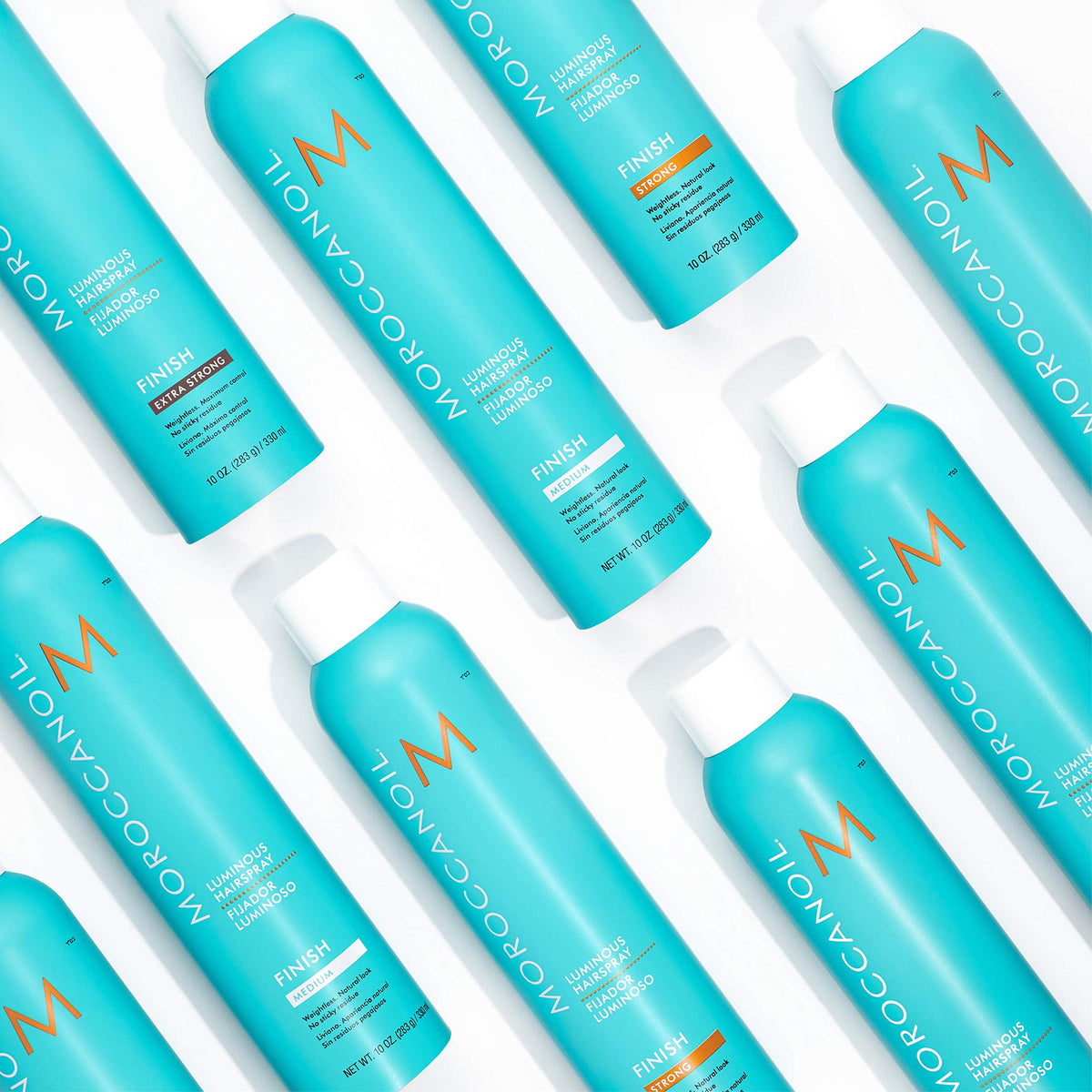 Moroccanoil Luminous Hairspray with floral arrangement