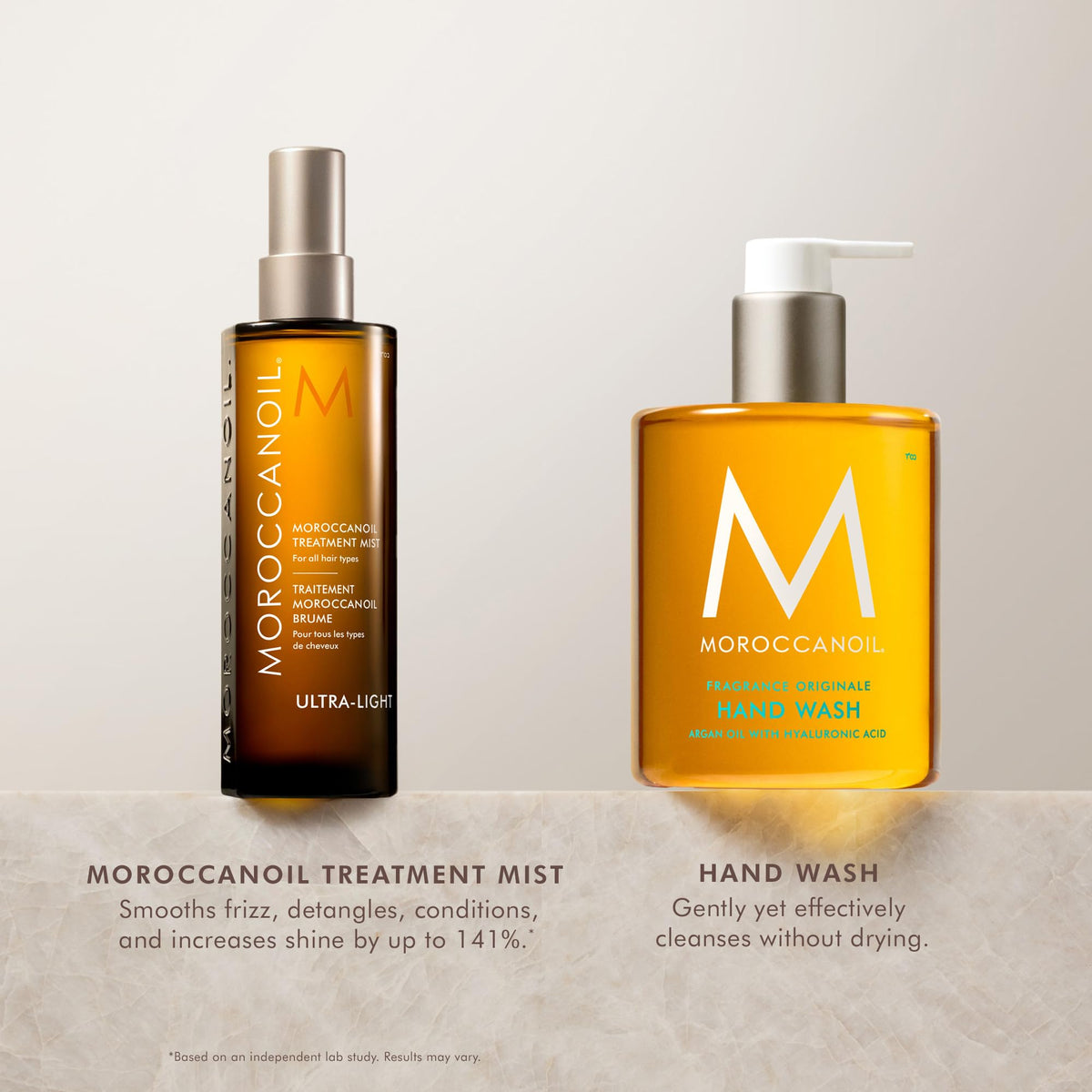 Moroccanoil Mist application on hair