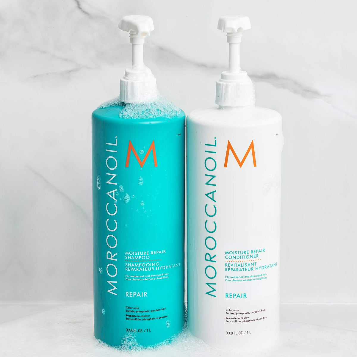 Moroccanoil Moisture Repair Conditioner 33.8 Fl. Oz. texture close-up