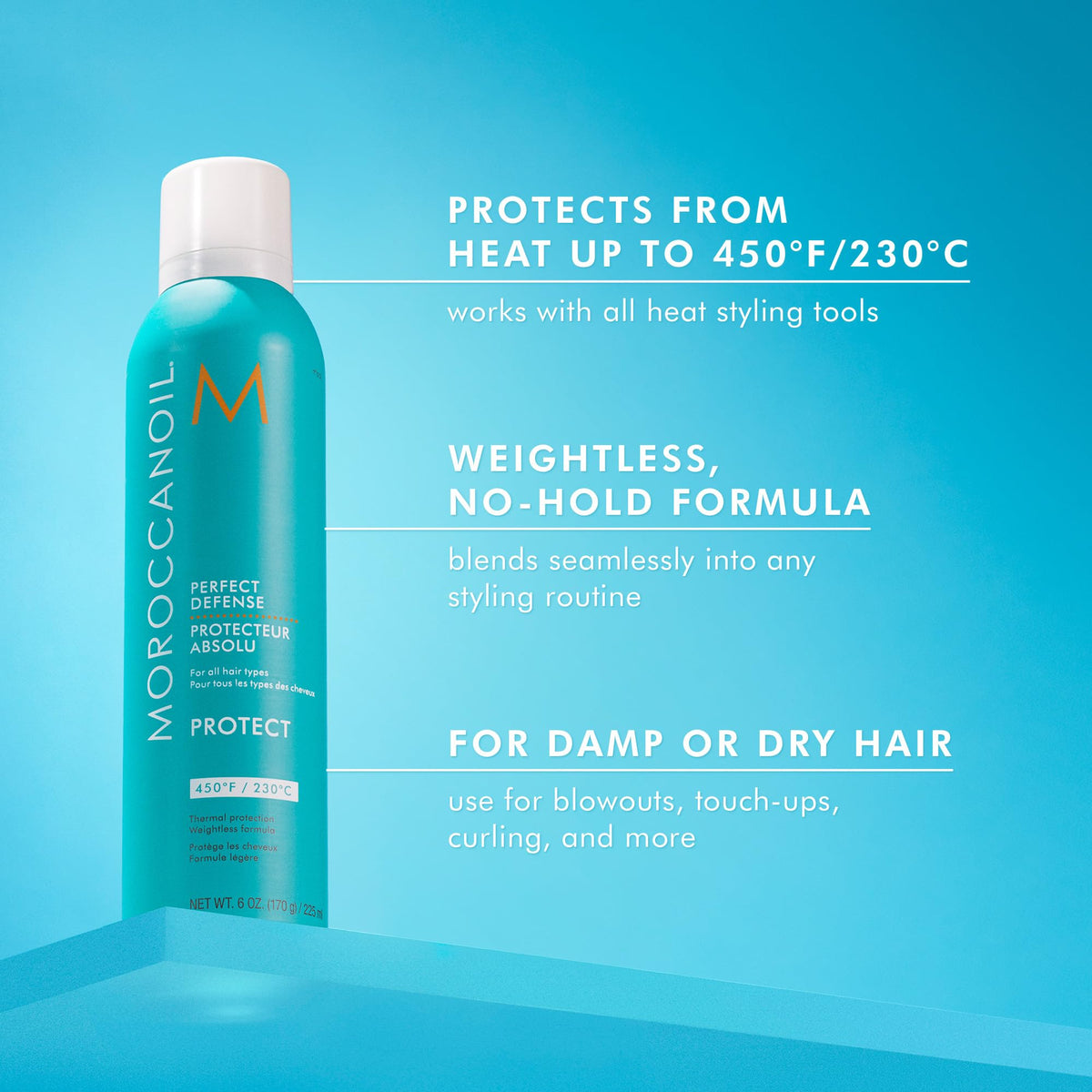 Moroccanoil Perfect Defense Heat Protectant bottle with cap