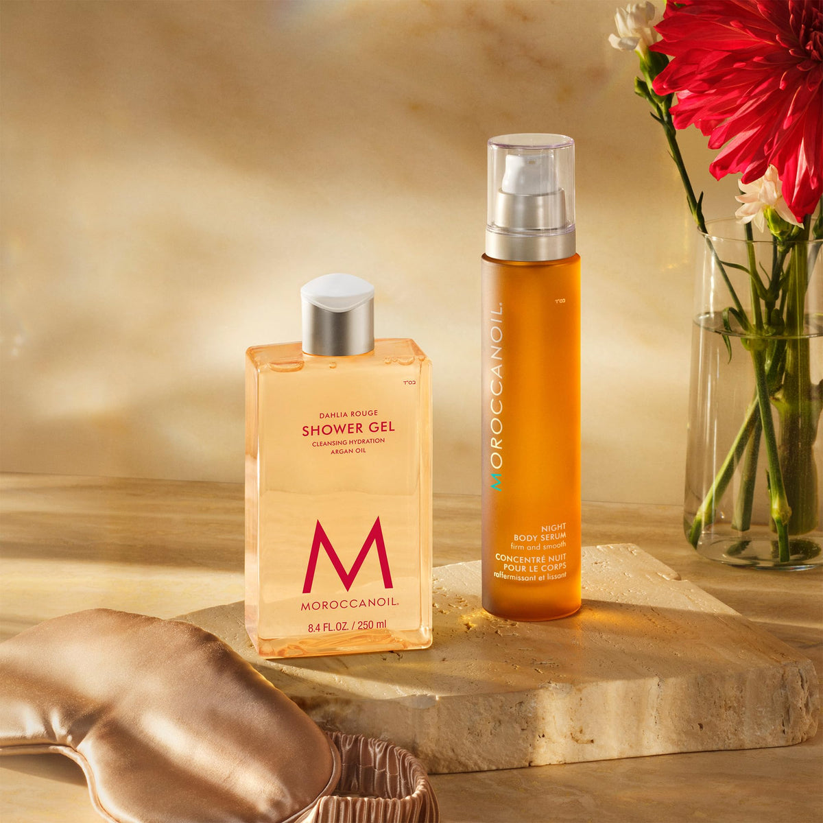 Moroccanoil Shower Gel Dahlia Rouge packaging details