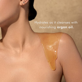 Moroccanoil Shower Gel in a bathroom setting
