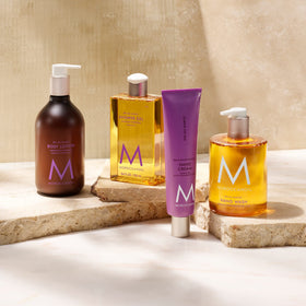 Moroccanoil Shower Gel Spa du Maroc on bathroom counter