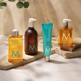 Moroccanoil Shower Gel with a loofah
