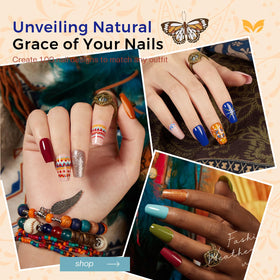 Morovan nail polish application with curved brush