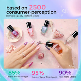 Morovan nail polish set with glitter effect